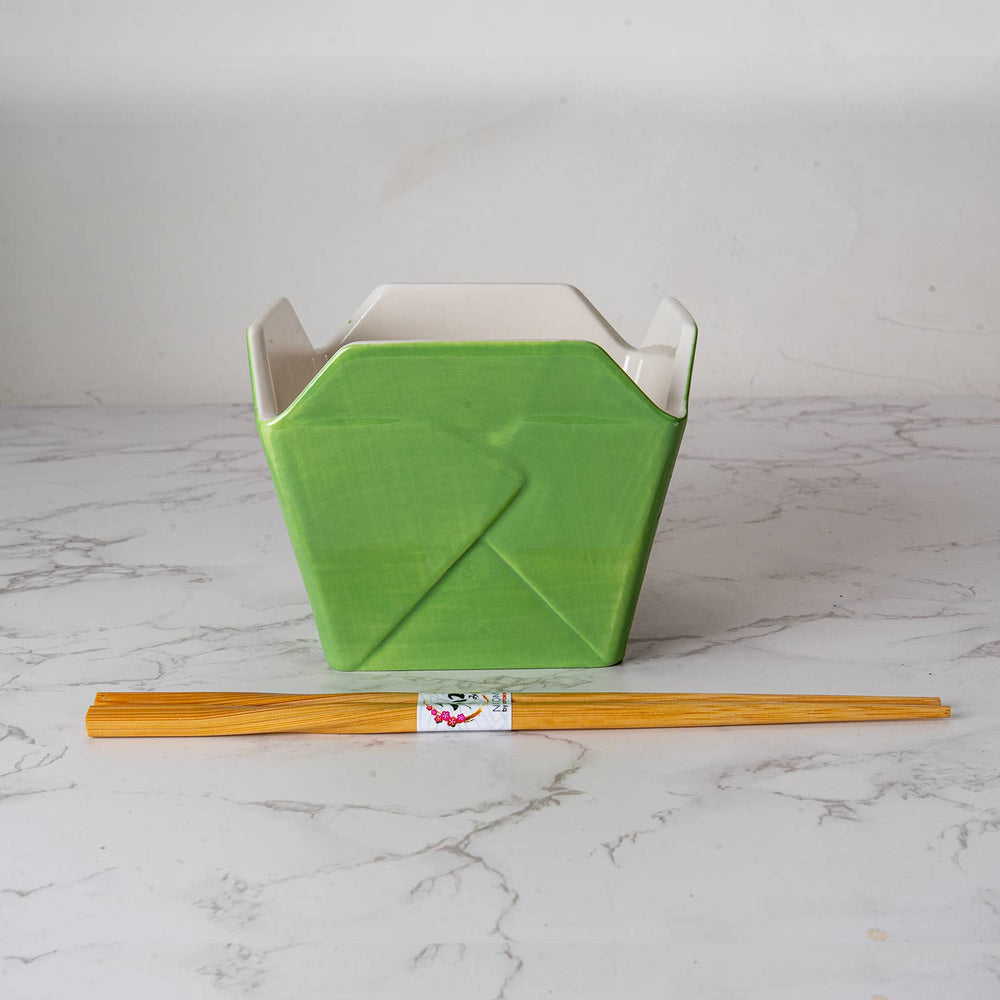 Urban Tokyo Takeout Box Serving Bowl With Chopsticks - Panda