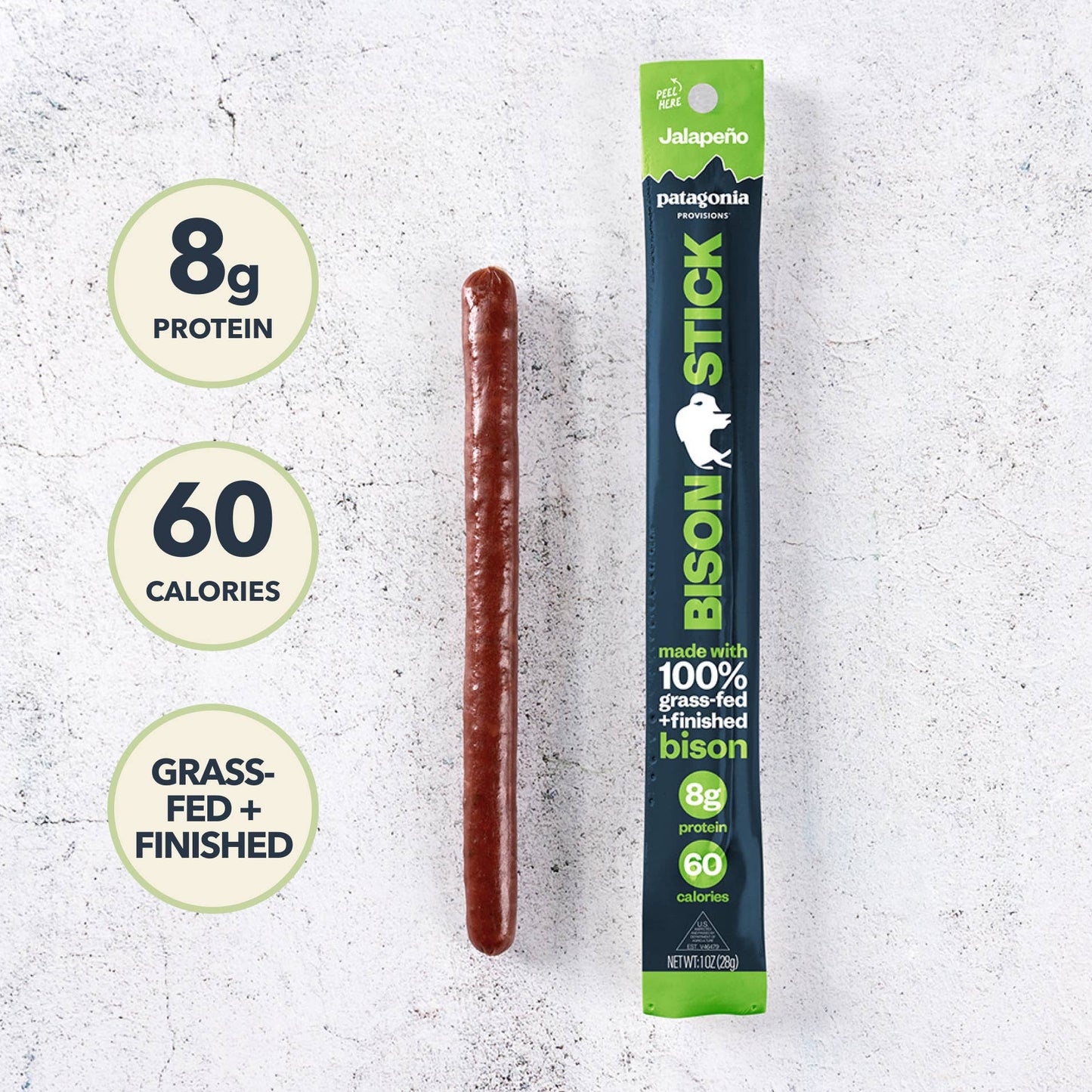 Patagonia Provisions Bison Sticks - Jalapeño