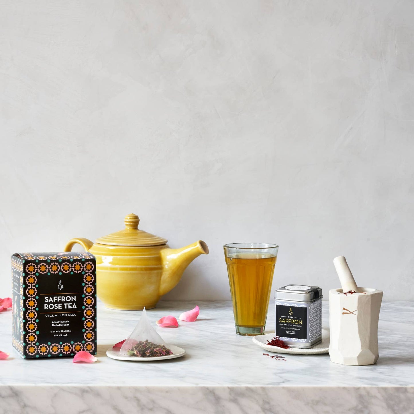 Villa Jerada Saffron Rose Green Tea, 12 tea bags