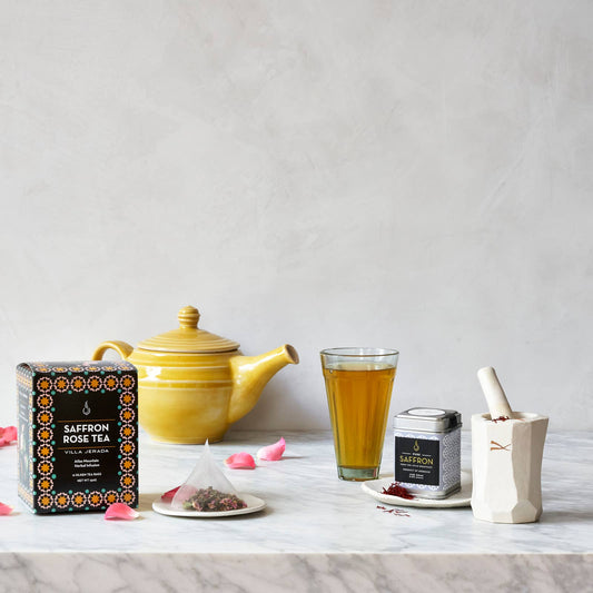 Villa Jerada Saffron Rose Green Tea, 12 tea bags