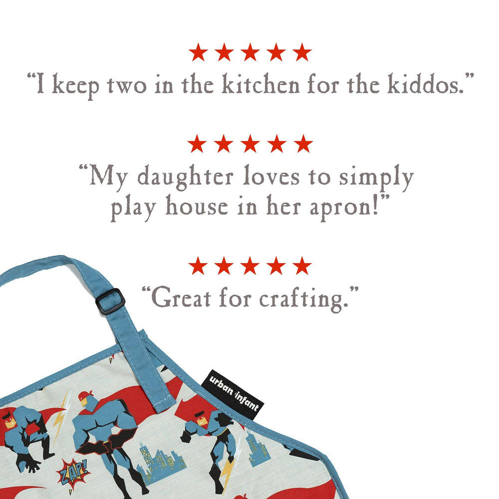 Urban Infant - Little Helper Kids Apron, Washable Cotton/Poly - Urban Dude