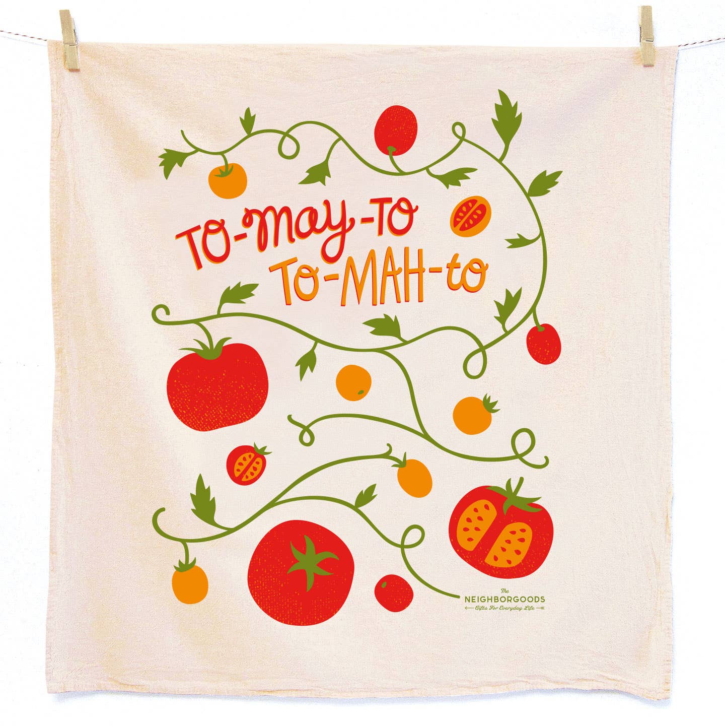 The Neighborgoods Tomato Basil Tea Towel, Set of 2