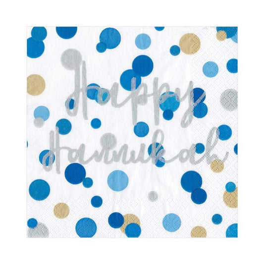 Caspari Happy Hanukkah Luncheon Napkins, Set of 20