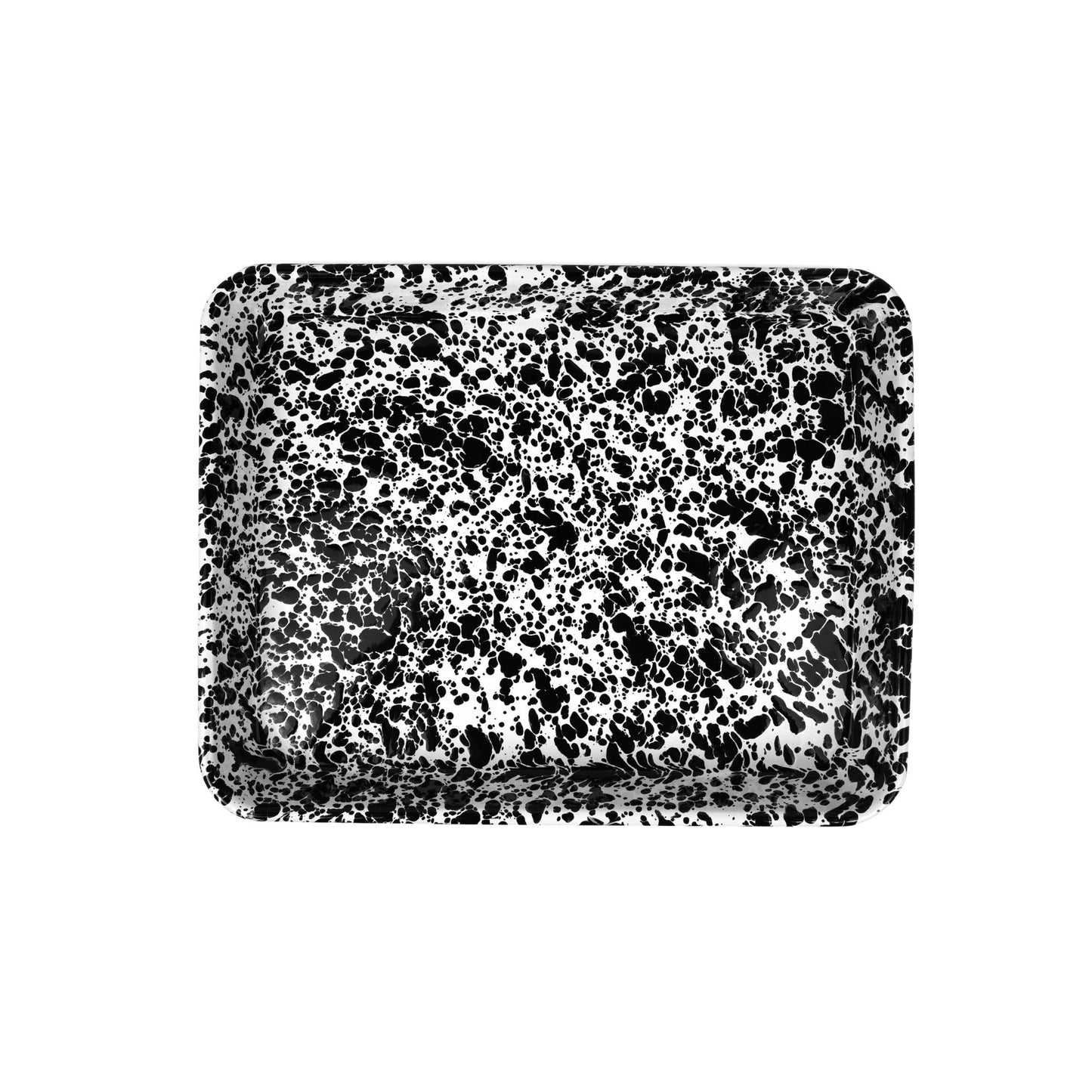 Crow Canyon Home Splatter Enamelware Small Rectangular Tray