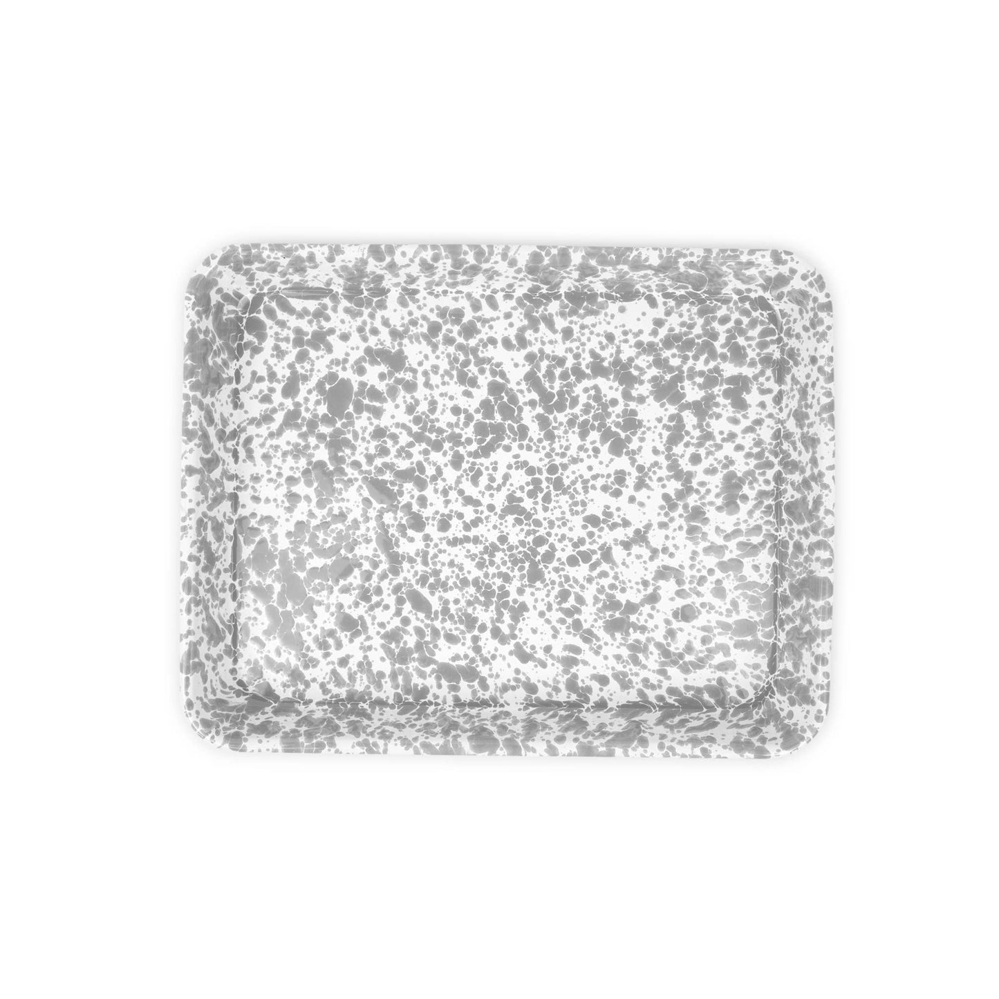 Crow Canyon Home Splatter Enamelware Small Rectangular Tray