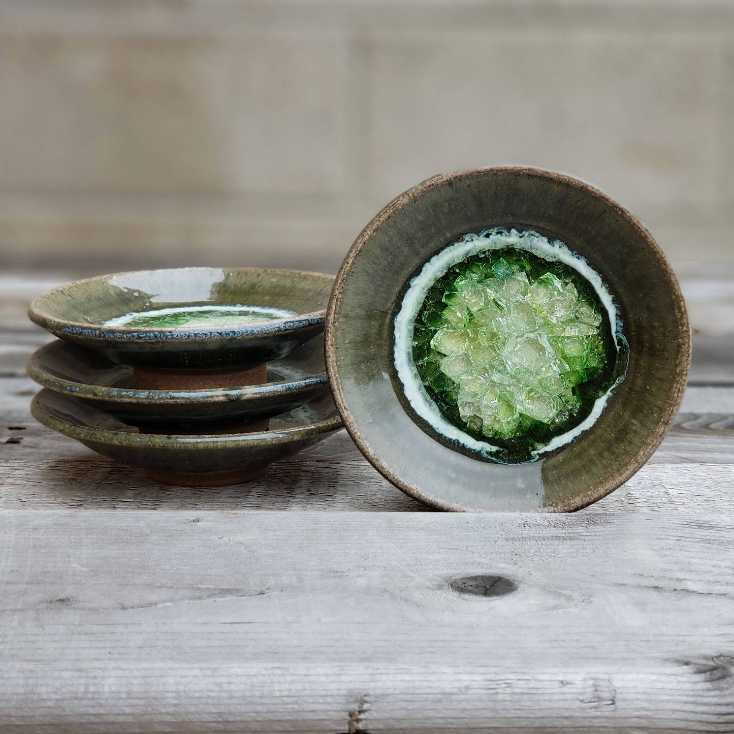 Ceramic Pottery Ring Dish/Wasabi Dipping Dish