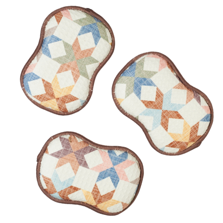 Once Again Home RE:usable Sponges - Star Quilt, Set of 3