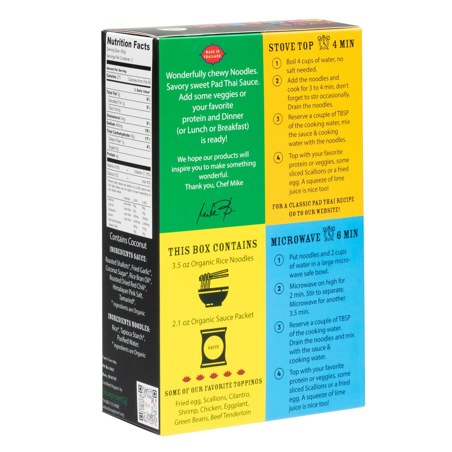 Mike's Organic Curry Love  Pad Thai Noodle Kit