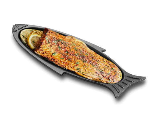 Outset Cast Iron Fish Grill and Serving Pan