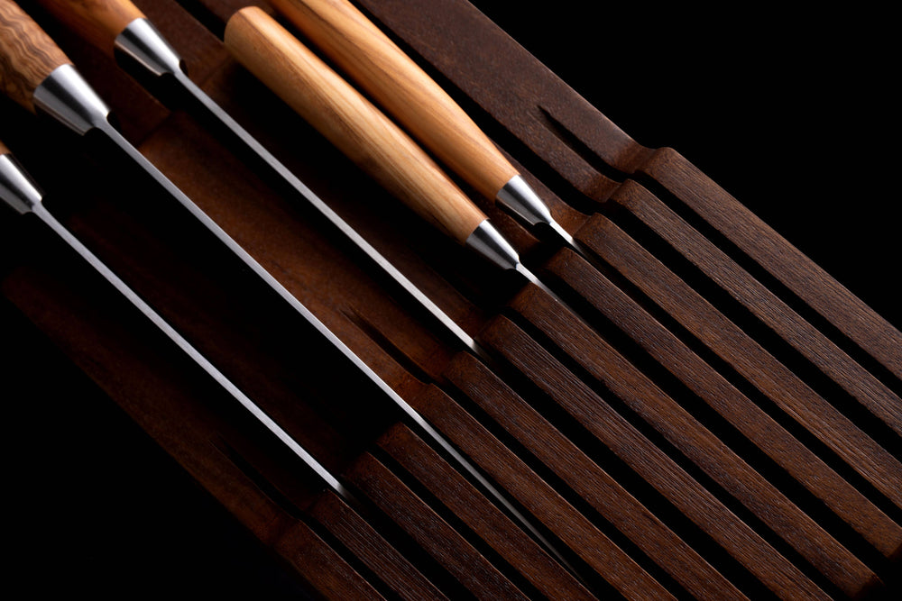 Messermeister In Drawer 11 Slot Knife Holder, Acacia