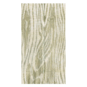 Caspari Woodgrain Guest Towel Napkins, Set of 15