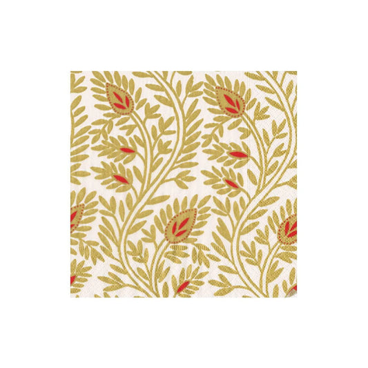 Caspari Samsara Gold Cocktail Napkins, Set of 20