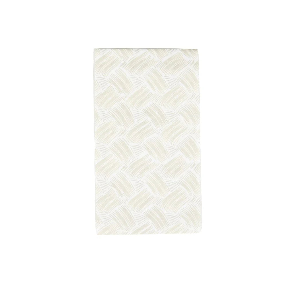 Caspari Basketry Flax Guest Napkins, Set of 12