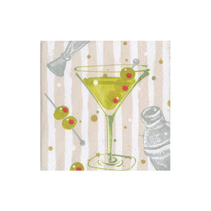 Caspari Speakeasy Cocktail Napkins, Set of 20