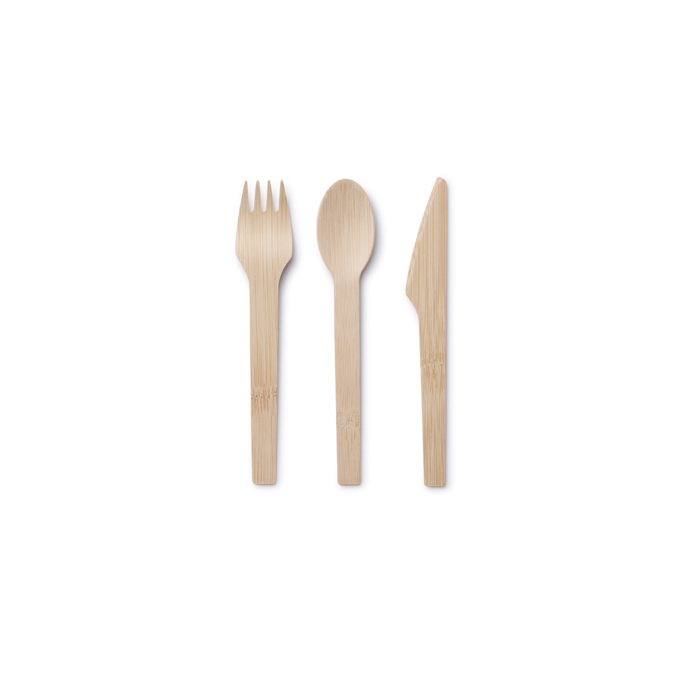 bambu® - Disposable Bamboo Knife, Fork, and Spoon Set