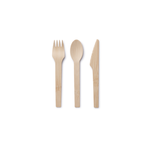 bambu® - Disposable Bamboo Knife, Fork, and Spoon Set