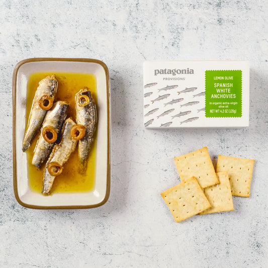 Patagonia Provisions Lemon Olive Spanish White Anchovies, 4.2 oz