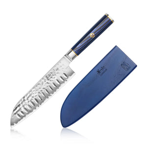 Cangshan KITA Blue Santoku Knife with Sheath, 7”