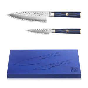 Cangshan KITA Blue 2-Piece Starter Knife Set and Ash Wood Box