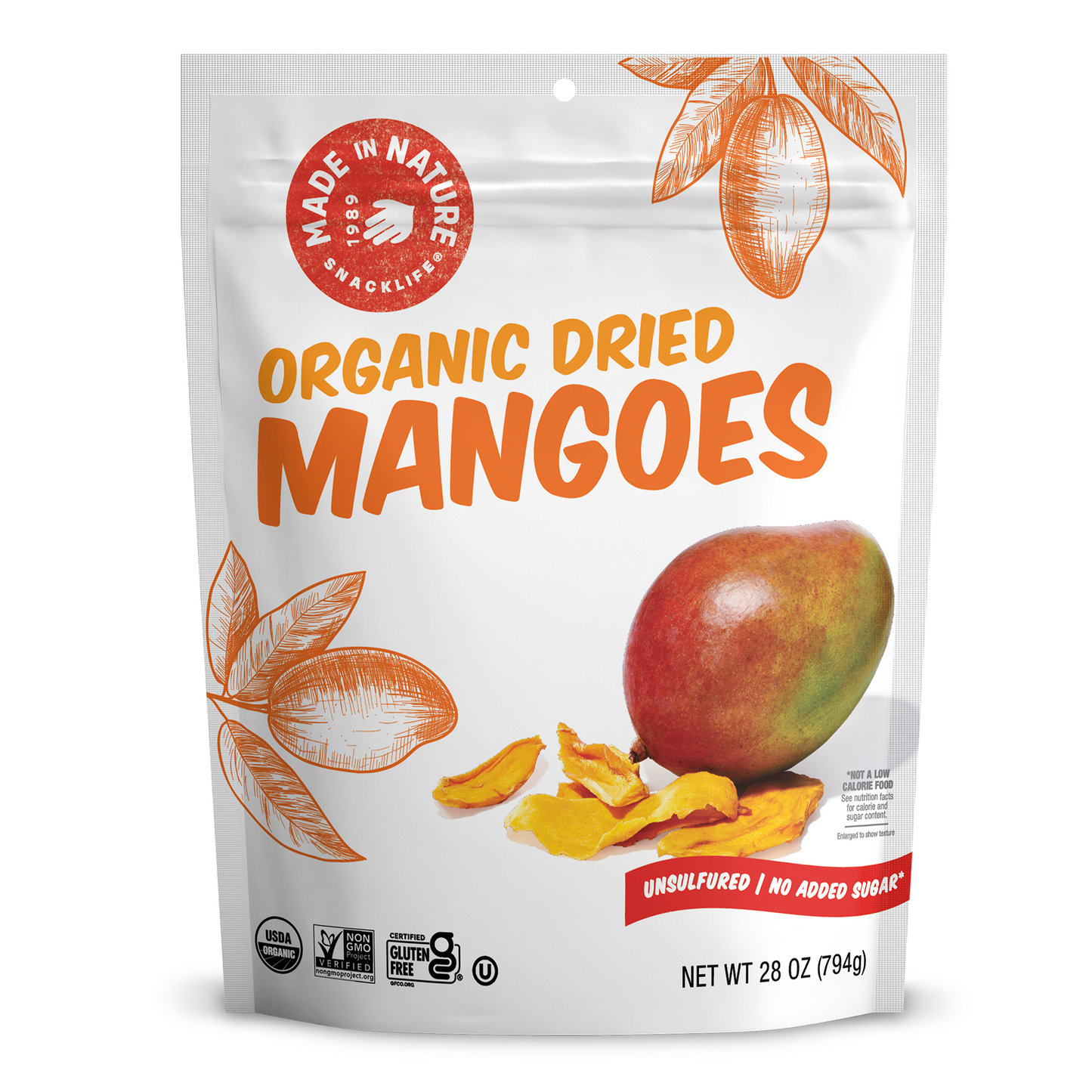 Made In Nature Dried Mangoes, 3oz
