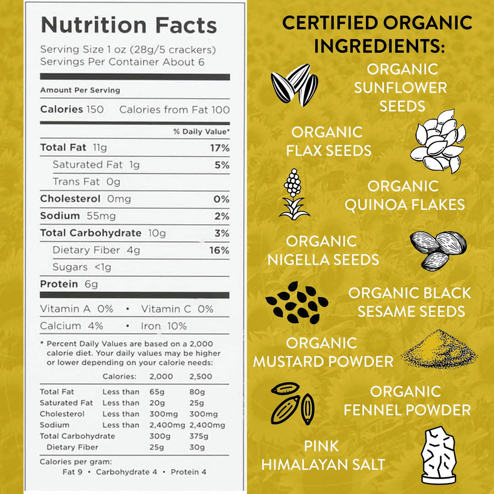 The Organic Pantry Sunflower Flaxseed Crackers