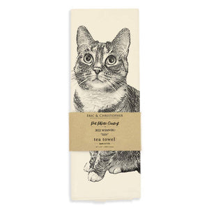 Eric & Christopher -  Cat Tea Towel - "Izzy"