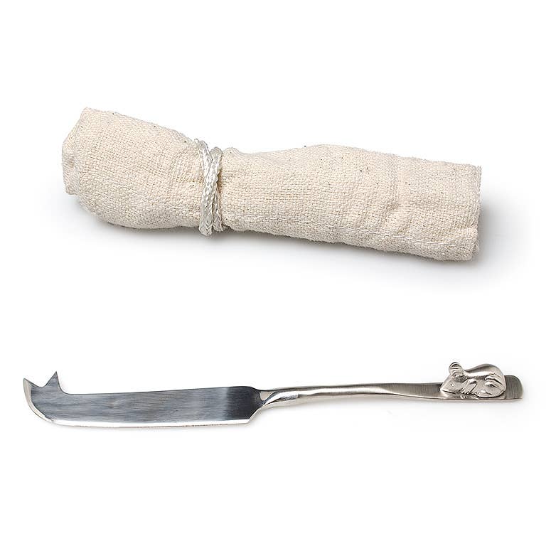Cheese Knife with Mouse, 8"