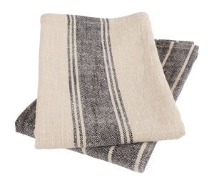 KAF Home - Firenze Set Of 2 Natural Slubbed Kitchen Towels, 18" x 28"