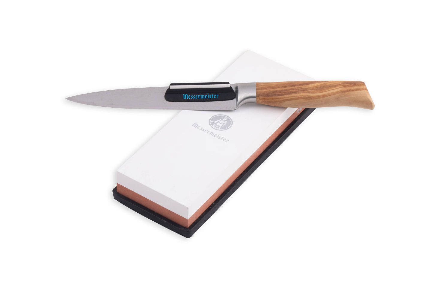 Messermeister Two-Sided Water Stone, 1000 & 3000 Grit, Silicone Storage