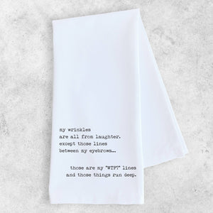 WTF Lines Tea Towel