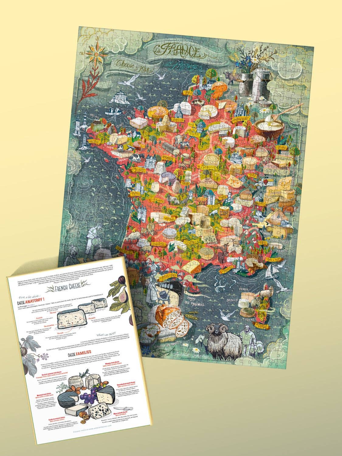 Water & Wines - Cheese Puzzle - France