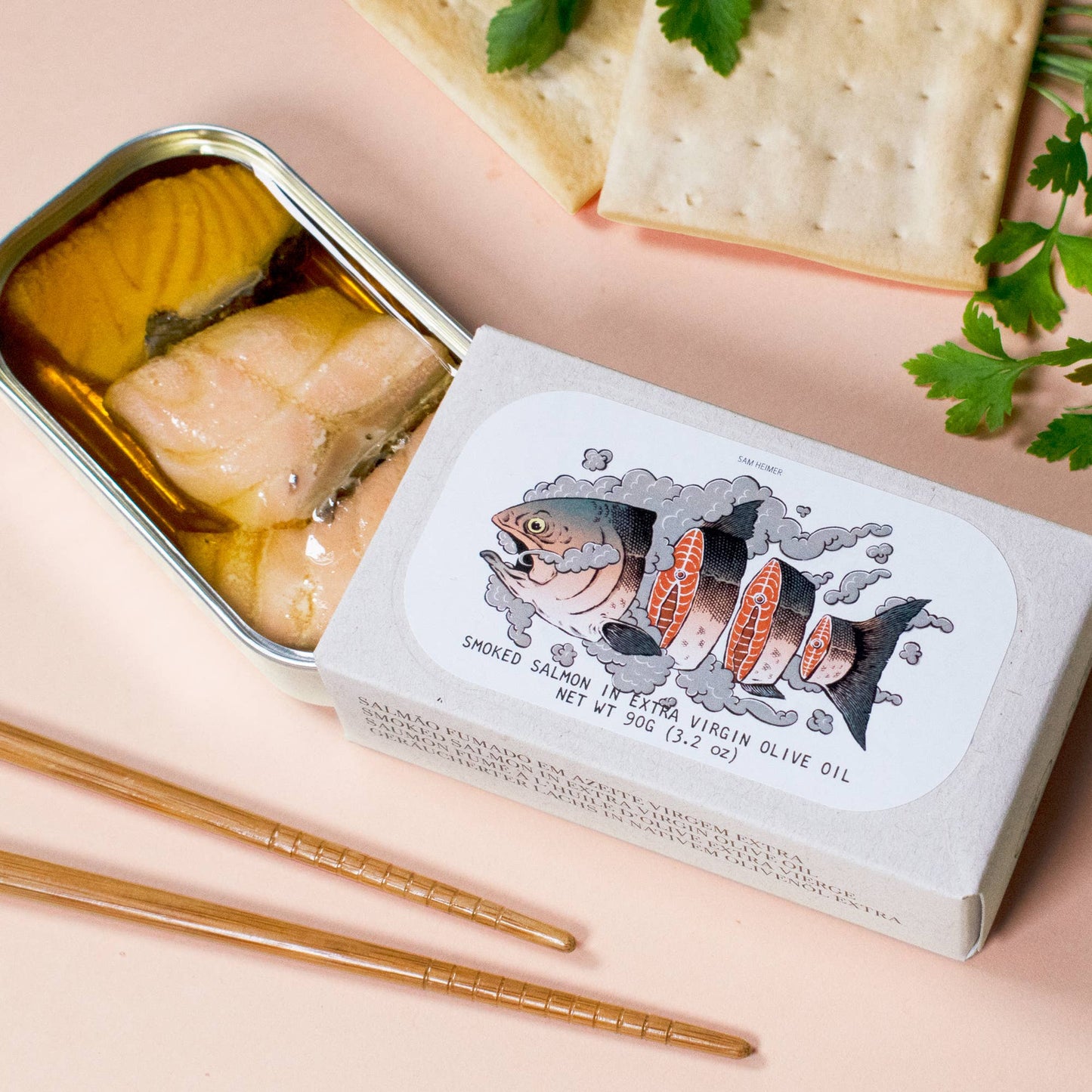 José Gourmet Smoked Salmon in Extra Virgin Olive Oil, 90g