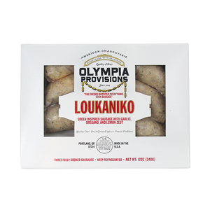 Olympia Provisions Loukaniko Rustic Greek Inspired Coarse Ground Sausage, 12 oz