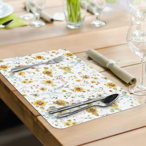 Sunflowers Forever Reversible Rectangular Plastic Placemat