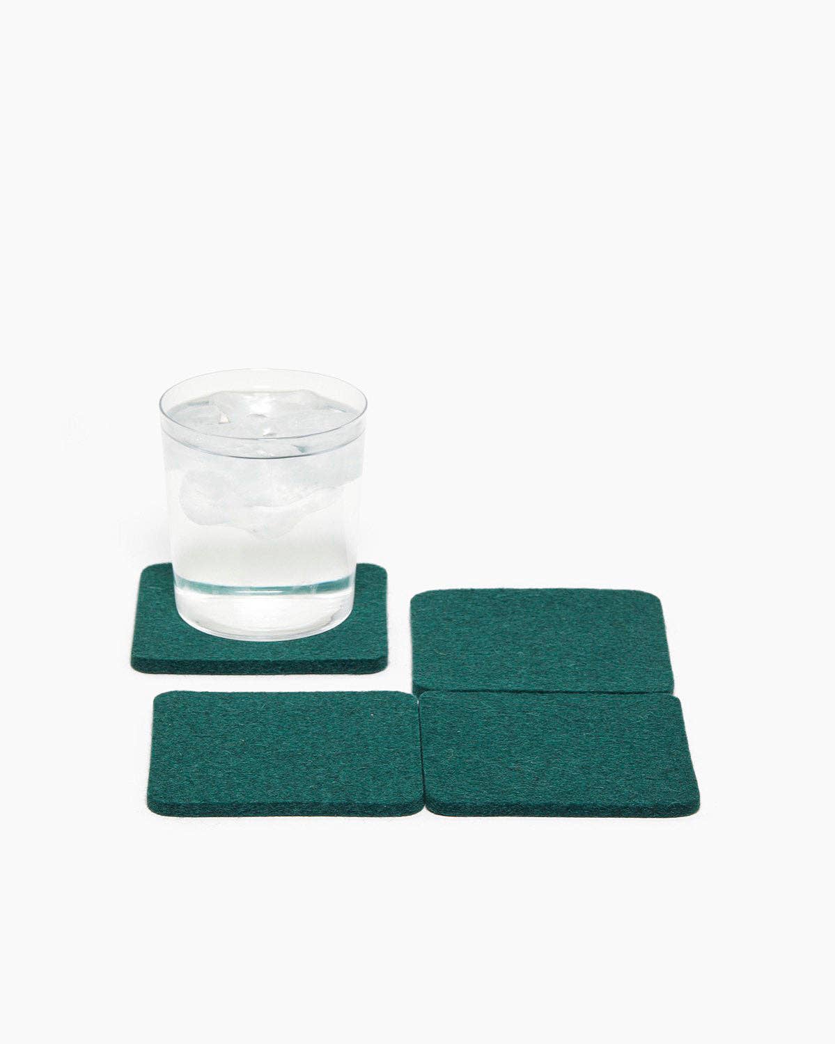 Graf Lantz - Bierfilzl Merino Wool Felt Square Coaster Solid 4 Pack: Kombu