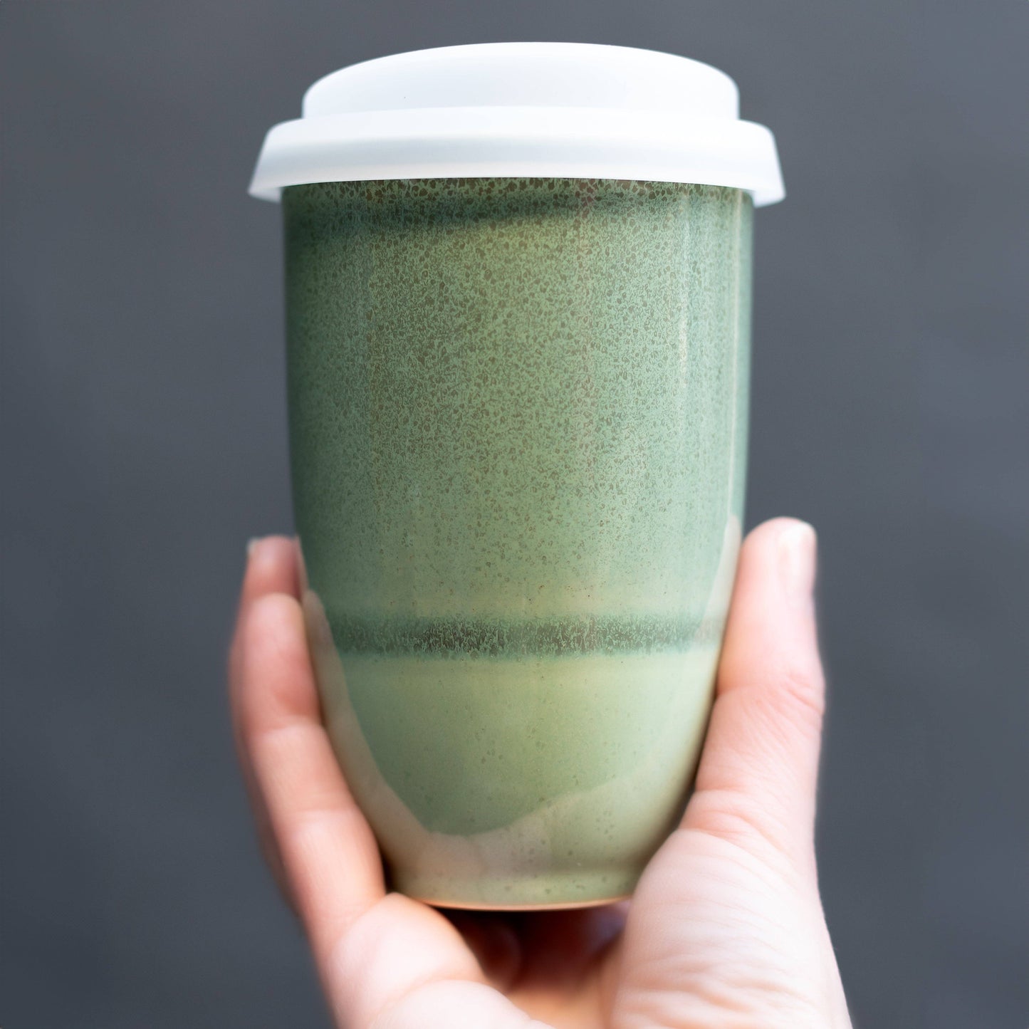 Nova Ceramics Emerald Ceramic Travel Mug, 12oz