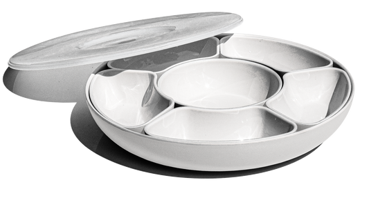 TarHong Divided Server with Lazy Susan and Lid