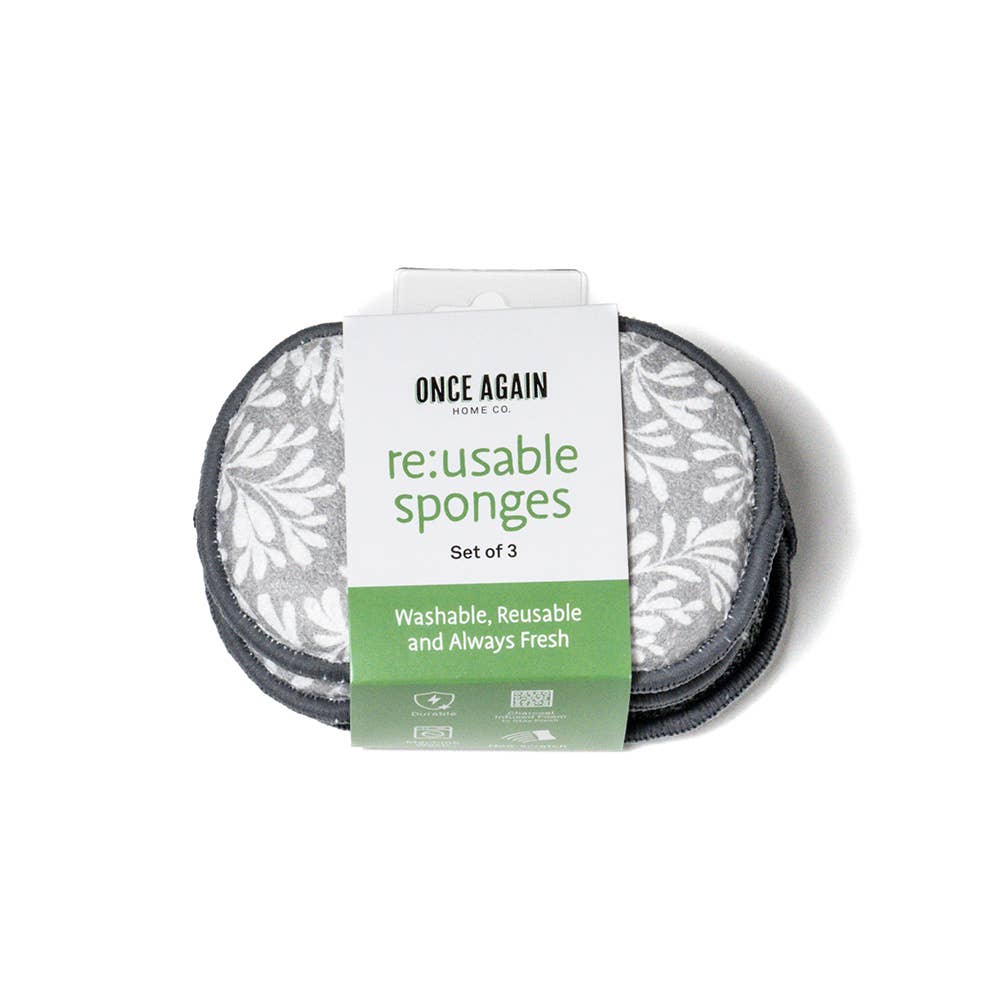 Once Again Home RE:Usable Sponges - Herbage Grey, Set of 3