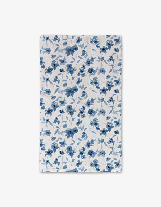 Geometry - Blue Floral Luxe Hand Towel