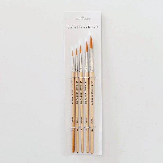 emily lex studio Watercolor Paintbrush Set of Five
