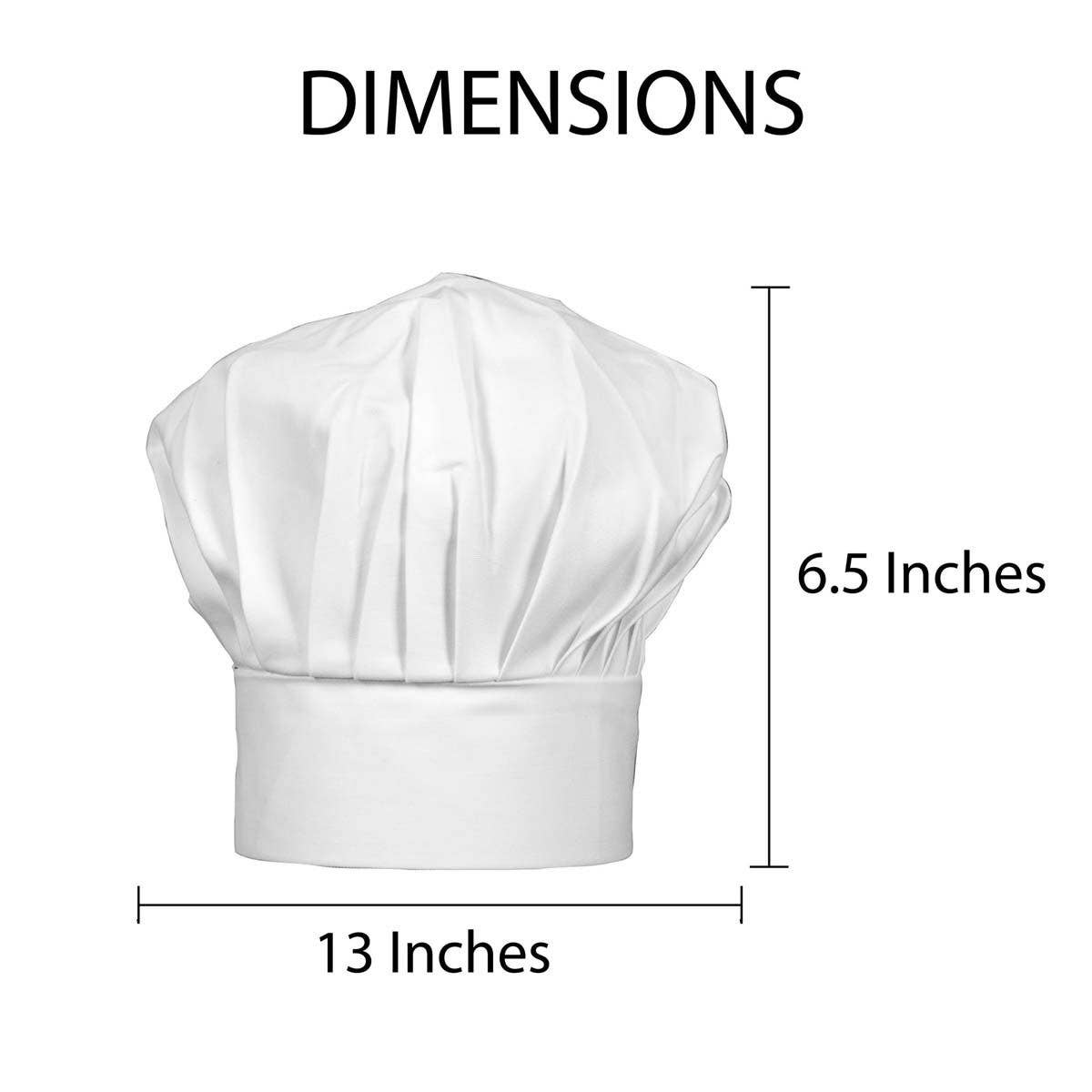Adult Chef's Hat, Heavyweight Cotton Twill