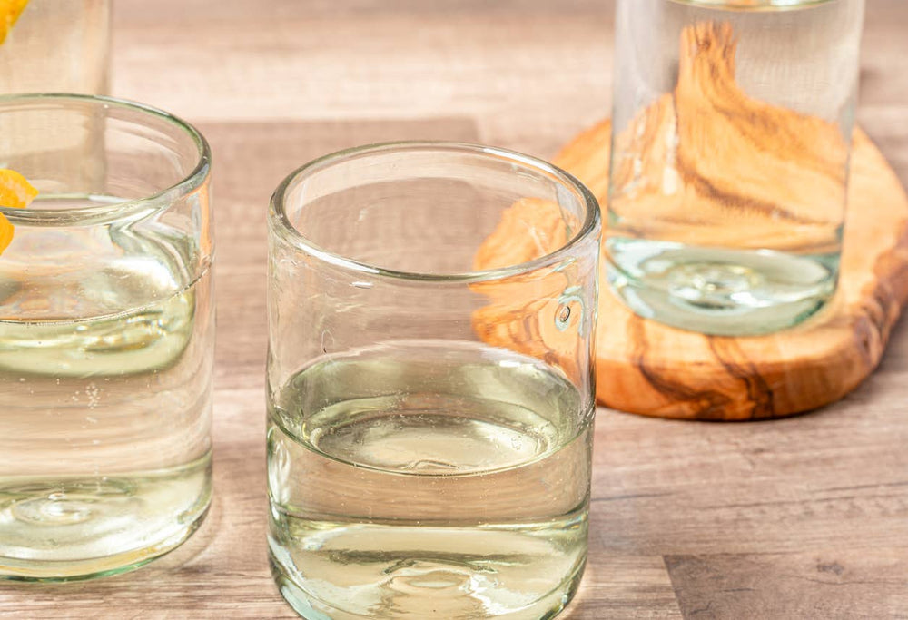 Handblown Mexican DOF Glasses, Clear