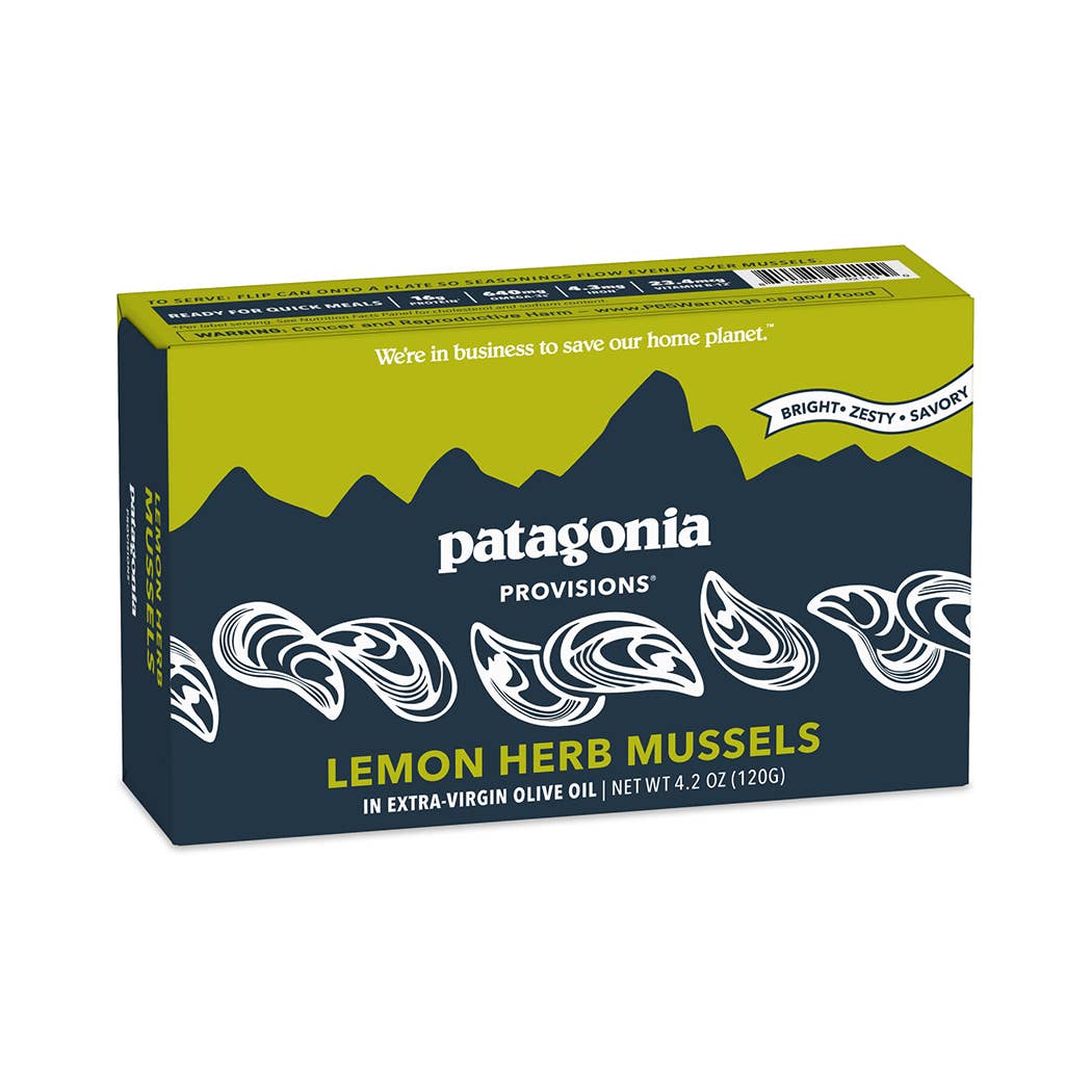 Patagonia Provisions Tinned Lemon Herb Mussels