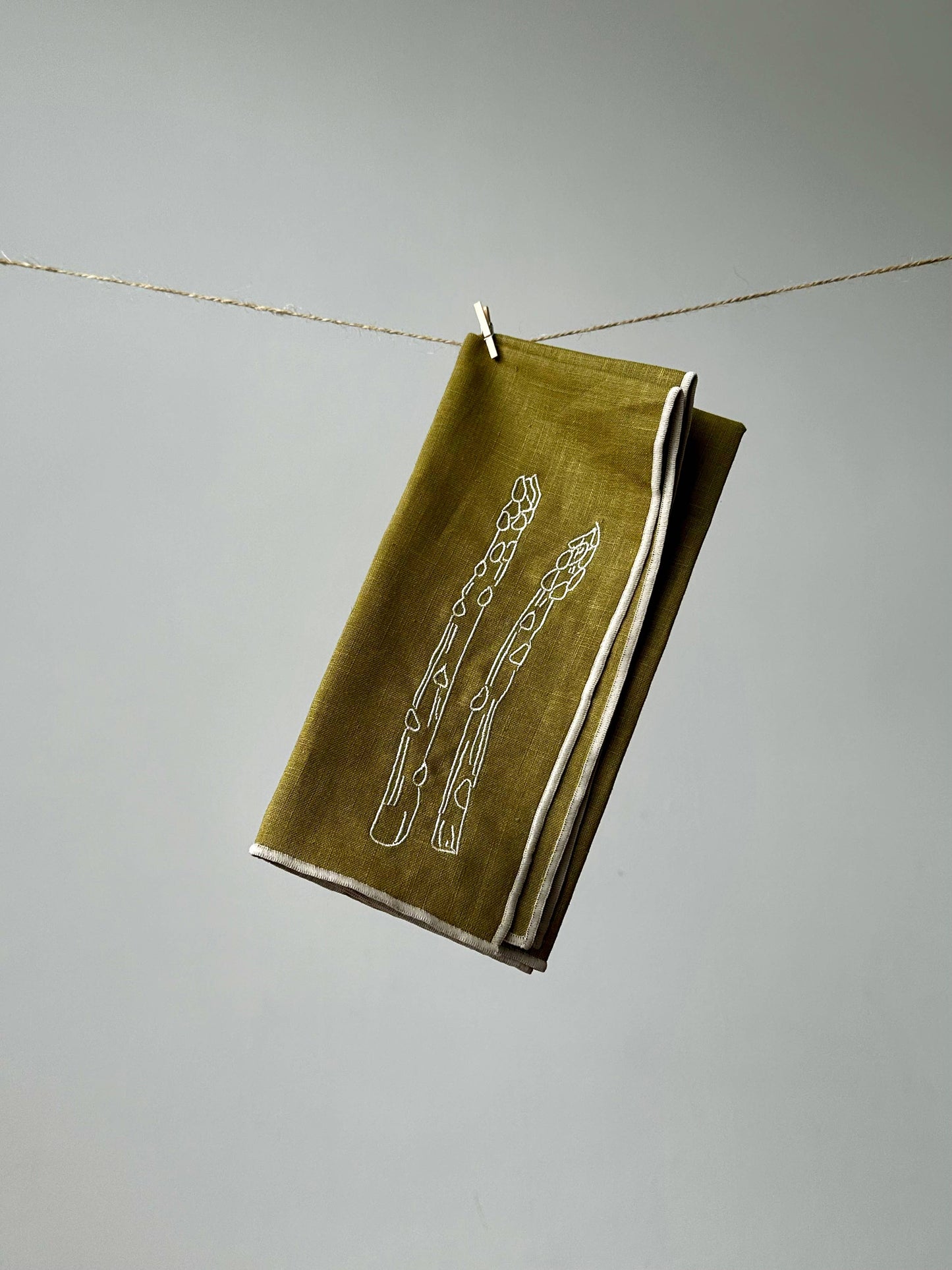MÆGEN Linen Blend Asparagus Napkins, Set of 2