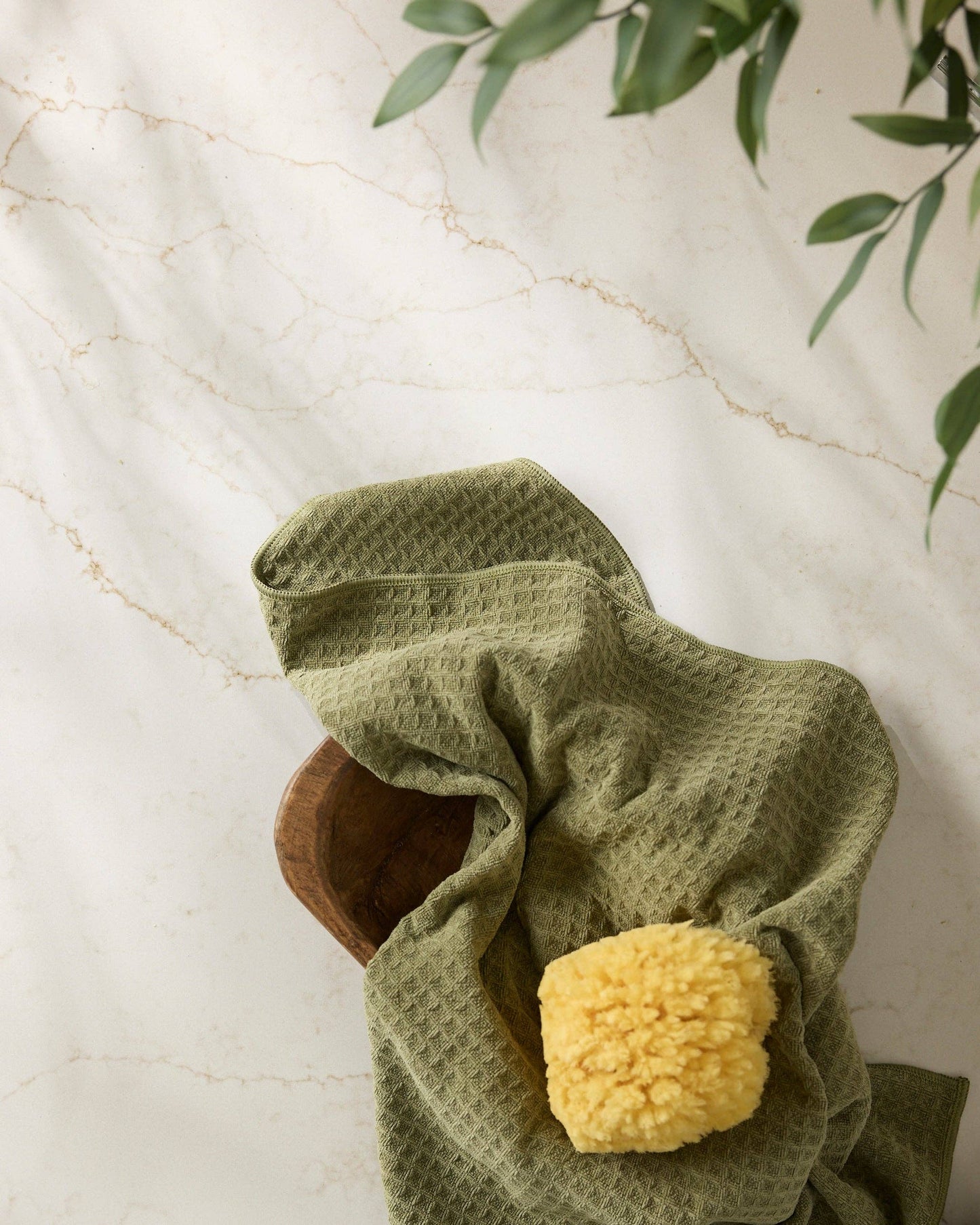 Geometry - Olive Truffle Hand Towel