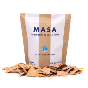 Ancient Crunch - MASA Tortilla Chips - Churro, 5oz Bag Case