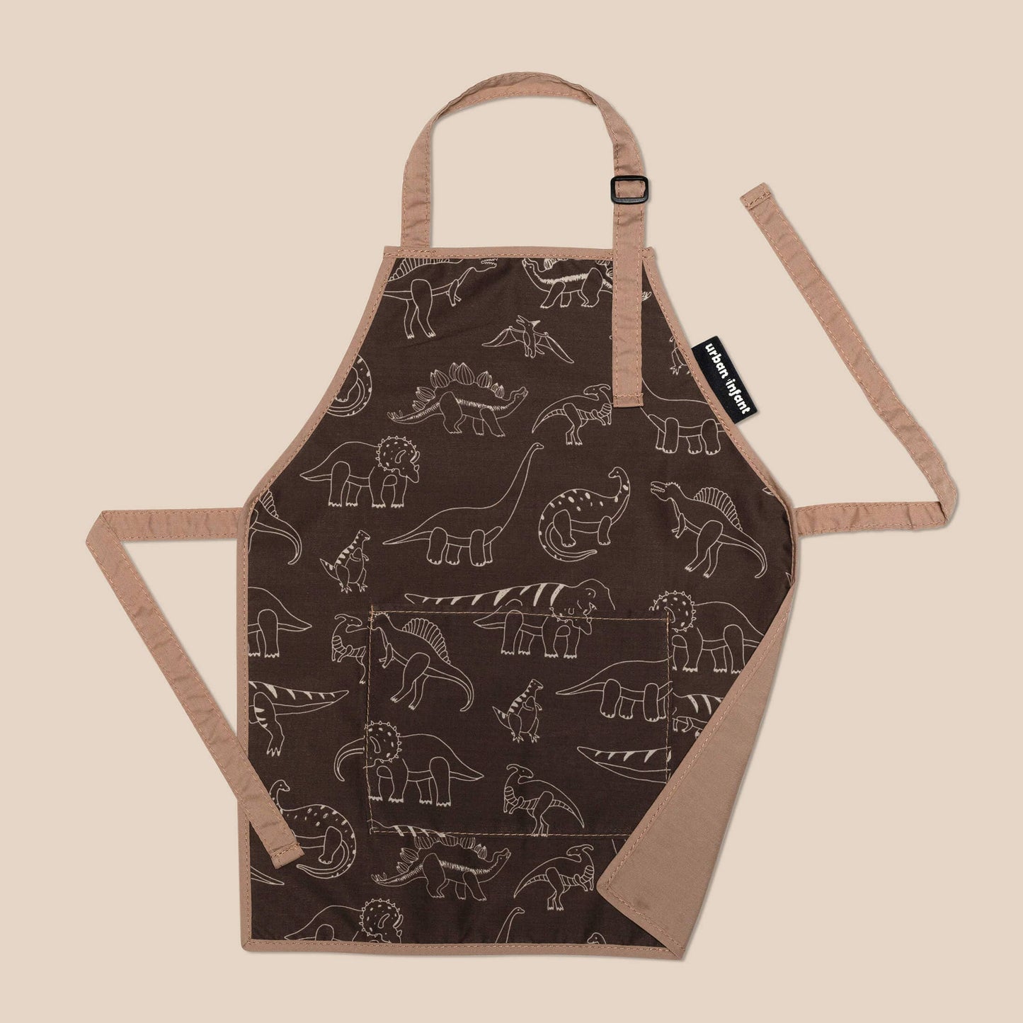 Urban Infant - Little Helper Kids Apron, Washable Cotton/Poly - Dinosaurs