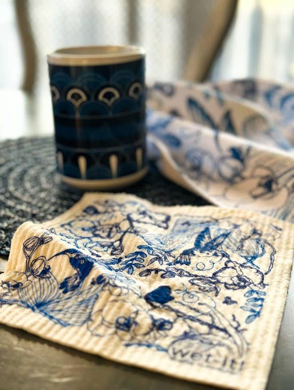 Wet-it! Orchid Garden Blue Swedish Cloth