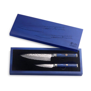 Cangshan KITA Blue 2-Piece Starter Knife Set and Ash Wood Box