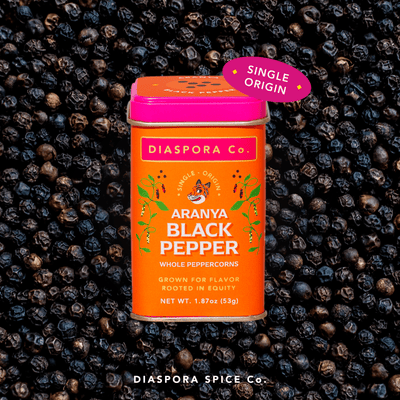 Diaspora Spice Whole Aranya Black Pepper, Single-Origin Spice